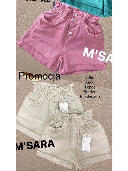 Spodenki jeansowe damskie M'sara, size xs-xl, paczka 12szt,