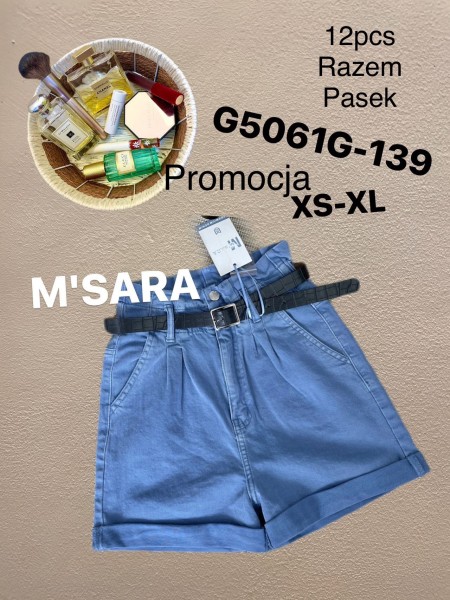 Spodenki jeansowe damskie M'sara, size xs-xl, paczka 12szt,