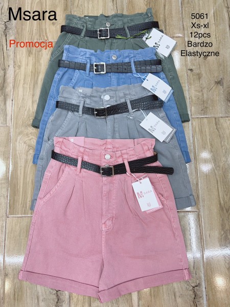 Spodenki jeansowe damskie M'sara, size xs-xl, paczka 12szt,1 kolor,