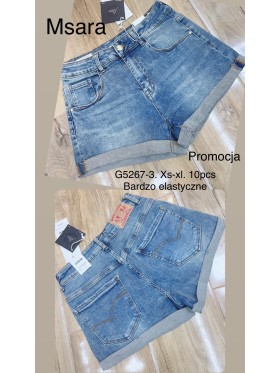 Spodenki jeansowe damskie M'sara, size xs-xl, paczka 10szt,