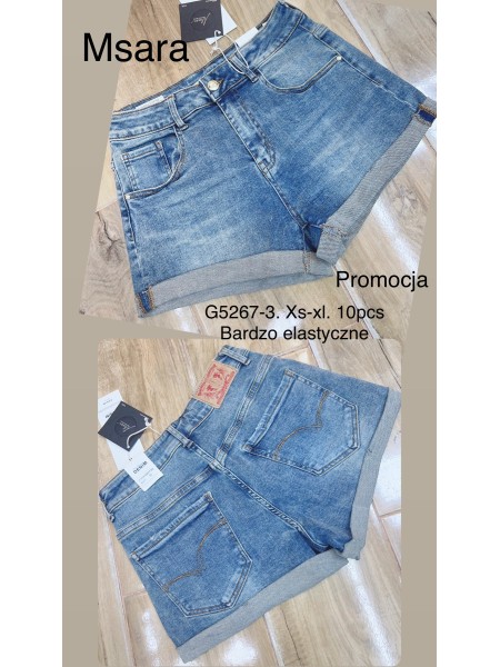 Spodenki jeansowe damskie M'sara, size xs-xl, paczka 10szt,