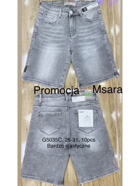 Spodenki jeansowe damskie M'sara, size 26-31, paczka 10szt,
