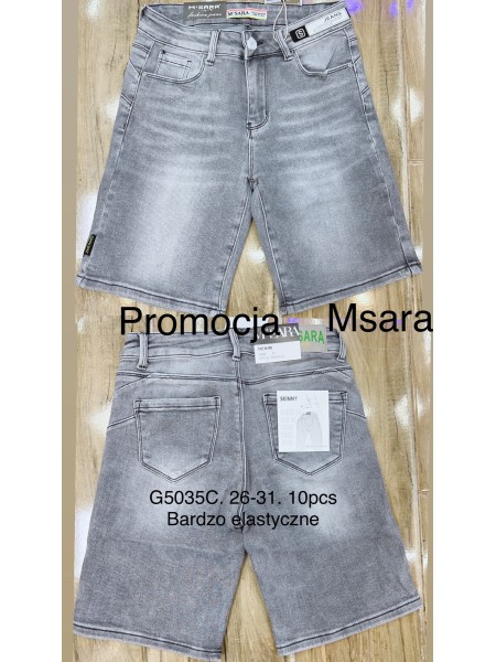 Spodenki jeansowe damskie M'sara, size 26-31, paczka 10szt,