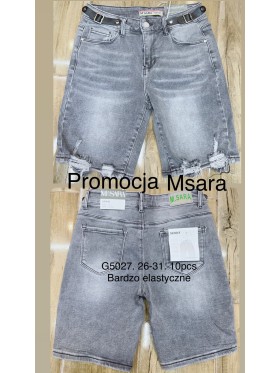 Spodenki jeansowe damskie M'sara, size 26-31, paczka 10szt,