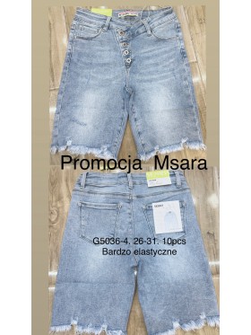 Spodenki jeansowe damskie M'sara, size 26-31, paczka 10szt,