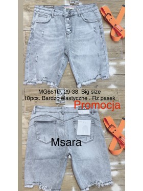 Spodenki jeansowe damskie M'sara, size 29-38, paczka 10szt,