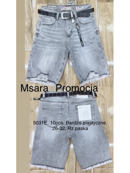 Spodenki jeansowe damskie M'sara, size 26-32, paczka 10szt,
