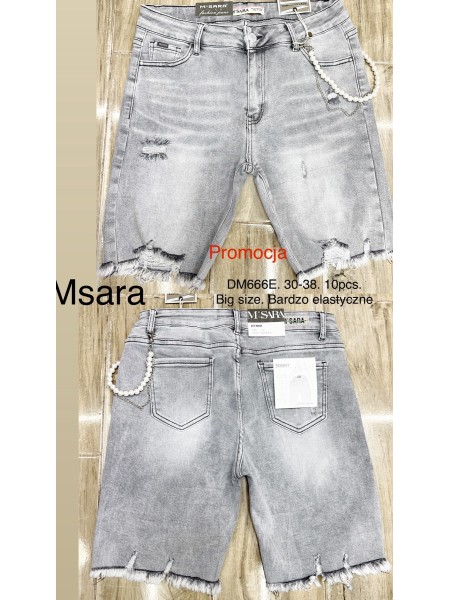 Spodenki jeansowe damskie M'sara, size 30-38, paczka 10szt,