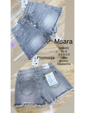 Spodenki jeansowe damskie M'sara, size xs-xl, paczka 10szt,