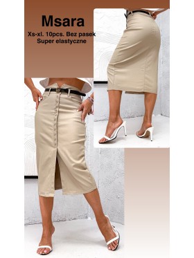Spódnica długa skórzane damskie M'sara, size xs-xl, paczka 10szt,