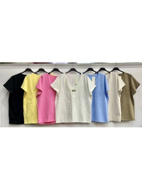 Bluzki damskie wloskie, size uni, paczka 6szt, MIX kolor