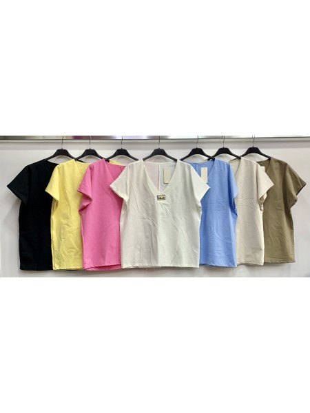 Bluzki damskie wloskie, size uni, paczka 6szt, MIX kolor