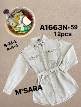 Kurtki Jeansowe damskie M'sara, size S-L, paczka 12szt,