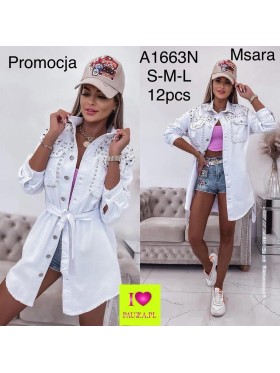 Kurtki Jeansowe damskie M'sara, size S-L, paczka 12szt,