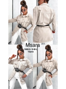 Kurtki Jeansowe damskie M'sara, size S-L, paczka 12szt,