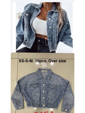 Kurtki Jeansowe damskie , size xs-M, paczka 10szt,