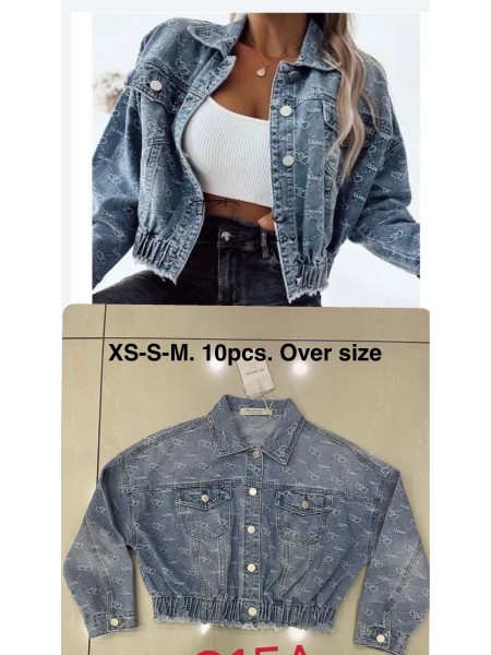 Kurtki Jeansowe damskie , size xs-M, paczka 10szt,