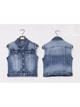 Kamizelki Jeansowe damskie , size XS-L, paczka 8szt,