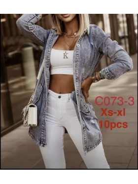 Kurtki Jeansowe damskie , size xs-XL, paczka 10szt,