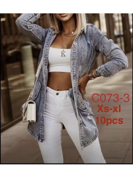 Kurtki Jeansowe damskie , size xs-XL, paczka 10szt,