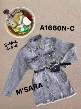 Kurtki Jeansowe damskie M'sara, size S-L, paczka 12szt,