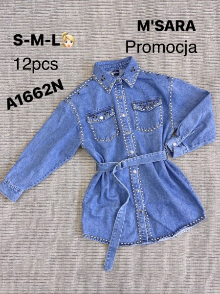 Kurtki Jeansowe damskie M'sara, size S-L, paczka 12szt,