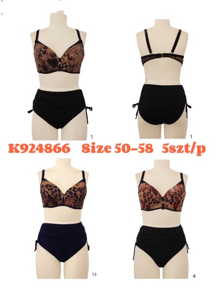 Stroje kąpielowe damskie , size 50-58 ,paczka 5szt, 1 kolor