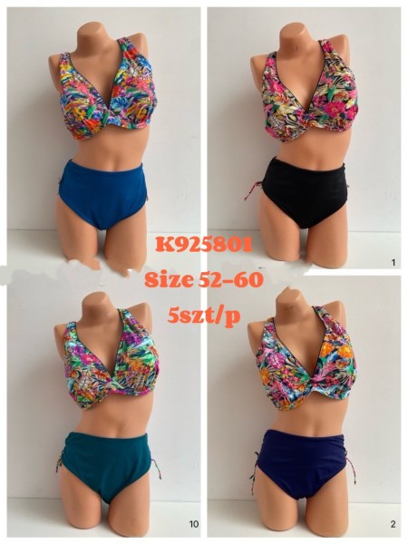 Stroje kąpielowe damskie , size 52-60 ,paczka 5szt, 1 kolor