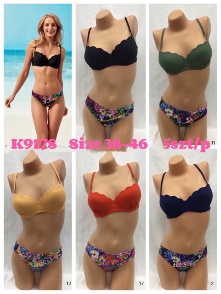 Stroje kąpielowe damskie , size 38-46 ,paczka 5szt, 1 kolor
