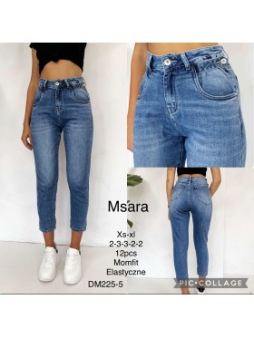 Jeansy damskie M'sara,size XS-xl, paczka 12szt,