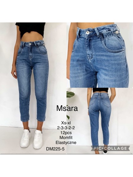 Jeansy damskie M'sara,size XS-xl, paczka 12szt,