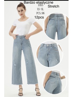 Jeansy damskie ,size xs-xl, paczka 12szt,
