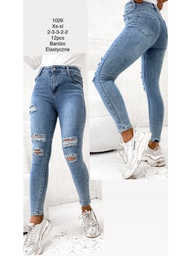 Jeansy damskie ,size xs-xl, paczka 12szt,