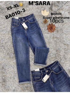 Jeansy damskie M'sara,size XS-xl, paczka 10szt,