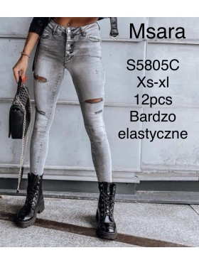 Jeansy damskie M'sara,size XS-xl, paczka 12szt,