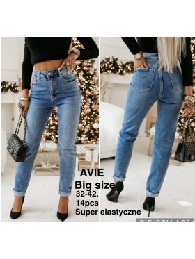 Jeansy damskie ,size 32-42, paczka 10szt,