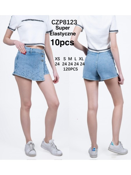Spódnica krótka Jeansowa damska ,size xs-xl, paczka 12szt,