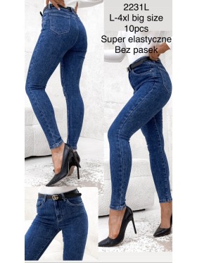 Jeansy damskie ,size l-4xl, paczka 10szt,