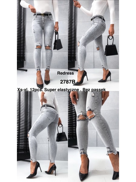 Jeansy damskie ,size xs-xl, paczka 12szt,