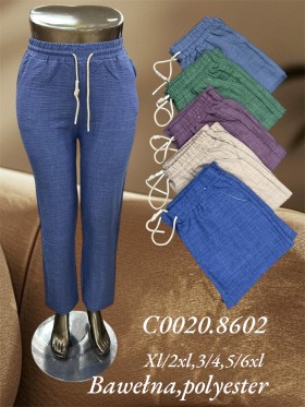 Spodnie damskie , size XL-6XL, paczka 12szt, mix kolor