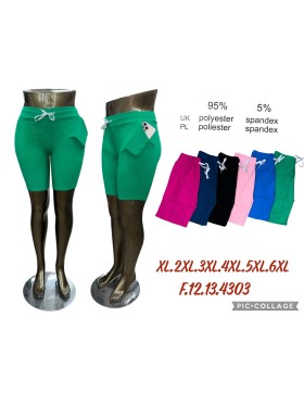 Legginsy damskie , size XL-6xl, paczka 12szt, MIX kolor