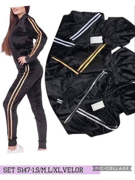 Komplety welurowe damskie , size S-XL, paczka 12szt, mix kolor