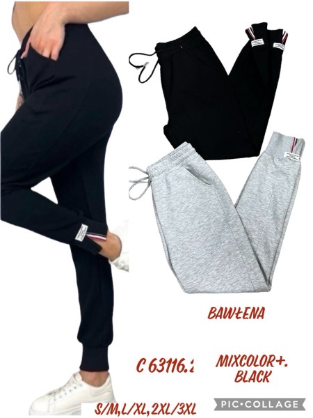 Spodnie  damskie , size S-3XL, paczka 12szt, mix kolor