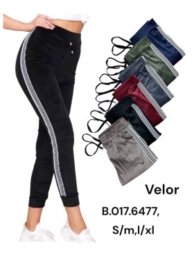 Spodnie welurowe damskie , size S-XL, paczka 12szt, mix kolor