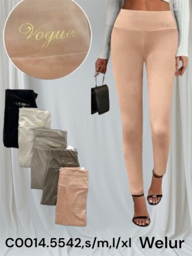 Legginsy welurowe damskie , size s-xl, paczka 12szt, MIX kolor