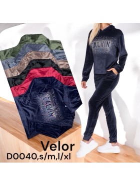 Komplety welurowe damskie , size S-XL, paczka 12szt, MIX kolor
