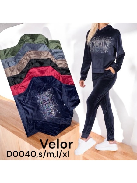 Komplety welurowe damskie , size S-XL, paczka 12szt, MIX kolor
