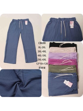 Spodnie damskie , size XL-6Xl, paczka 12szt,MIX kolor