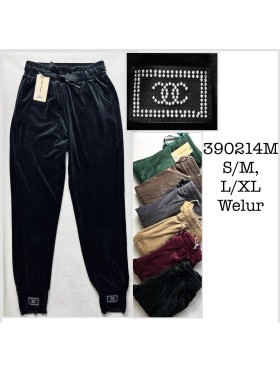 Spodnie welurowe damskie , size S-Xl, paczka 12szt,MIX kolor