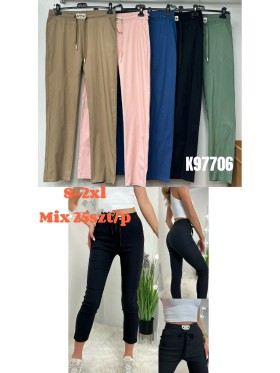 Spodnie damskie , size s-2Xl, paczka 25szt,mix kolor